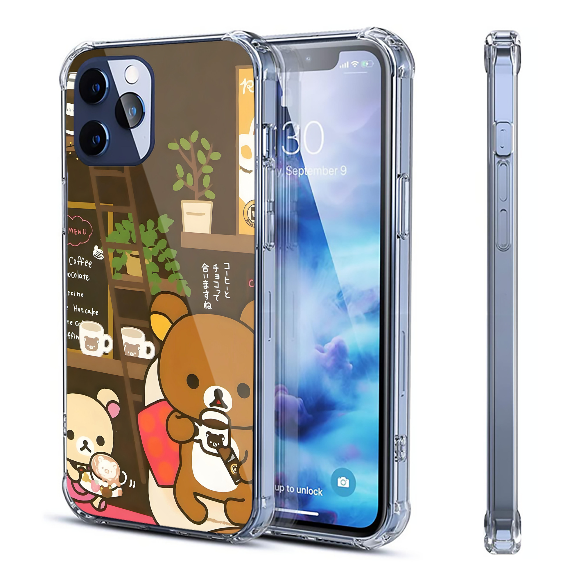 （画像用） リラックマ リラックマ キイロイトリ Rilakkuma Korilakkuma Kiiroitori 【iPhone 12シリーズ対応】透明スマホケース（クリアソフトケース）
